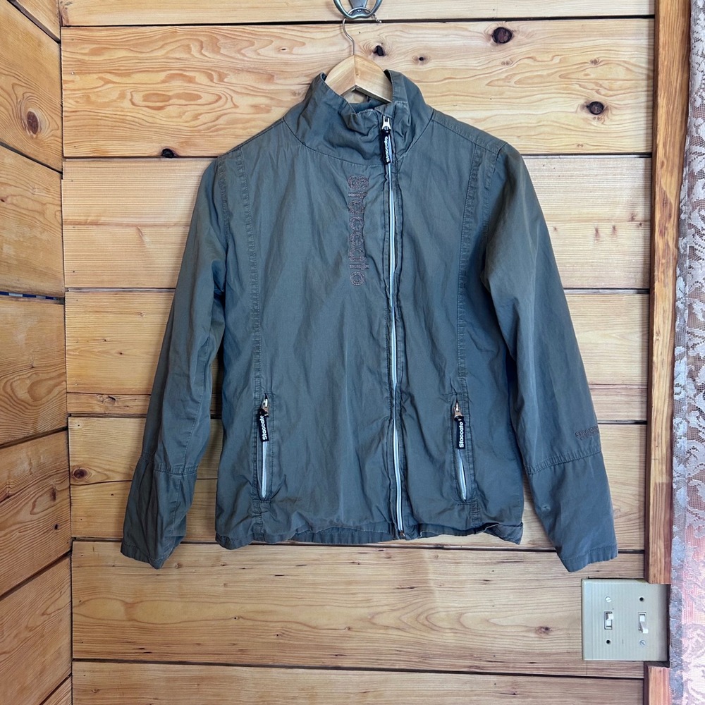 Olivia Tech Windbreaker Jacket Youth Large Green Gorpcore Sportswear Staccato